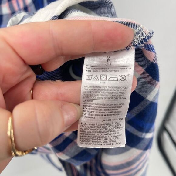 Old Navy the boyfriend shirt flannel plaid S small EUC soft - Picture 6 of 9